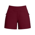 thumbnail image 7 of Tqcoqu Women's Hiking Shorts with Zipper Pockets,Lightweight Quick Dry Golf Shorts for Women Athletic Walking,Wine Women's S-XXL, 7 of 7