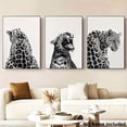 thumbnail image 2 of 3pcs,2D Frameless Canvas Prints,Home Decor Paintings,Set of 3 Unframed Black And White Animal Parkour Fashion Art Posters Glam Room Decor Leopard Punk Oil Painting Canvas Prints Minimalist Wall Imag, 2 of 4