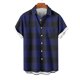 thumbnail image 2 of Mens Casual Manga Corta Botón Abajo Camisas, Cuello de Vuelta Impresión para el Verano, Al Aire Libre Y Desgaste Casual, 2 of 9