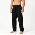 thumbnail image 4 of DayScoop Mens Fashion Pants Summer Trousers Solid Big & Tall Breathable Loose Mesh Fast Drying Cool All Match Full Length Pants, 4 of 5