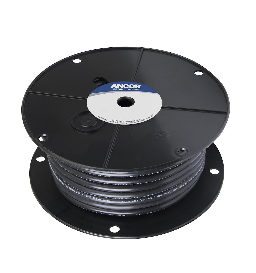 Ancor #113010 Wire, 100' #4 Tinned Copper, Black