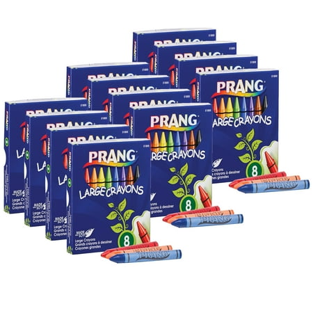 UPC: 0194629102013 | Prang® Crayons Large  Lift Lid Box  8 per Box  12 Boxes