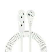 GE 3-Outlet Extension Cord, 8ft., White – 50251