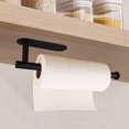 thumbnail image 3 of Soporte para toallas de papel, negro, soporte para rollos de toallas de papel, para cocina, toallas de papel a granel, autoadhesivo debajo del gabinete, ambos disponibles en adhesivo y tornillos, acero inoxidable Rojo Verde, 3 of 5