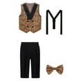 thumbnail image 2 of Hiijoy Toddler Boys Formal Suit Waistcoat Trousers Bow Tie Tuxedo Outfits, Sizes 3-4T, 2 of 8