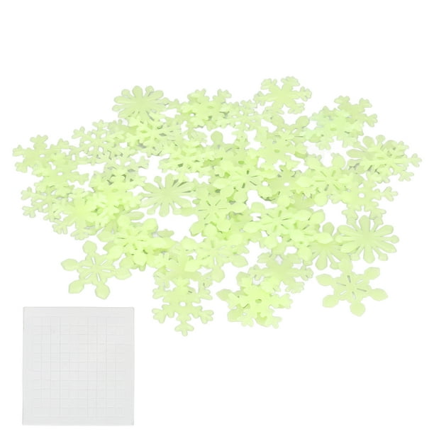 Fyearfly Pegatinas De Pared con Brillo Navideño, 50 Piezas Pegatinas De Pared con Brillo Navideño Pegatinas De Pared Luminosas Regalos Decoración para Sala De Estar De Navidad Dormitorio Hogar(Verde)