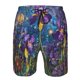 thumbnail image 3 of Balery Cosmic Purple Irises Traje de Baño Estilo Hawaiano para Hombre, Shorts de Secado Rápido con Bolsillos-Small, 3 of 6