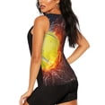thumbnail image 3 of Lsque Tennis Ball On Fire And Water Printed Workout Tank Tops for Women, Athletic Sports Tank Tops, Compression Sleeveless Dry Fit Shirts,Sleeveless Yoga Shirt-Medium, 3 of 9