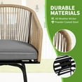 thumbnail image 6 of Villeston 3pcs Outdoor Bar Set, Patio Bar Table and Chairs Set, Bar Height Patio Set - 2 x Swivel Bar Chairs , 1 x Round Bar Table(DPC Wood-Like)-Grey, 6 of 7