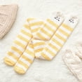 thumbnail image 1 of Dyfzdhu Womwn Coral Socks Over The Knee Thicken Warm Sleeping Towel Striped Socks, 1 of 3