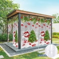 thumbnail image 6 of Outdoor Curtains for Patio Waterproof, Grey Christmas Outdoor Privacy Panels Grommet, Snowman Xmas Tree Ball Snowflake Blackout Outside Curtains for Porch/Cabana/Pergola/Gazebo 54"x108", 2 Panels, 6 of 8