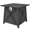 thumbnail image 1 of CoSoTower 28" Propane Fire Pit Table 40,000 BTU Square Outdoor Gas Fire Table with Waterproof Cover, Adjustable Foot Pads, 1 of 7