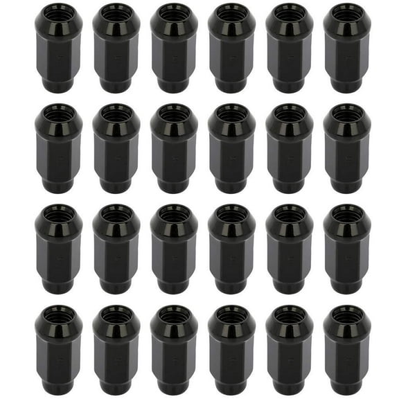 ECCPP Wheel Lug Nuts 24 Pieces 14x2 Gloss Black Long Bulge Acorn Drive 3/4 Lug Nuts for Ford for Lincoln 2003-2014