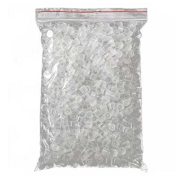 1000 vasos de tinta para tatuajes, desechables, de plástico, transparentes, pequeños, con base.