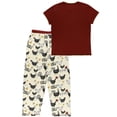 thumbnail image 4 of Lazy One Women's Pajama Set, Short Sleeves with Cute Prints, Relaxed Fit, Rise & Shine Chicken, 4 of 7