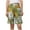 Green#2, variant on Tnhcen Women's Fashion Print Casual Home Sleep Shorts with Side Pockets | Drawstring Elastic Waist Polyester Spandex Blend S-5XL