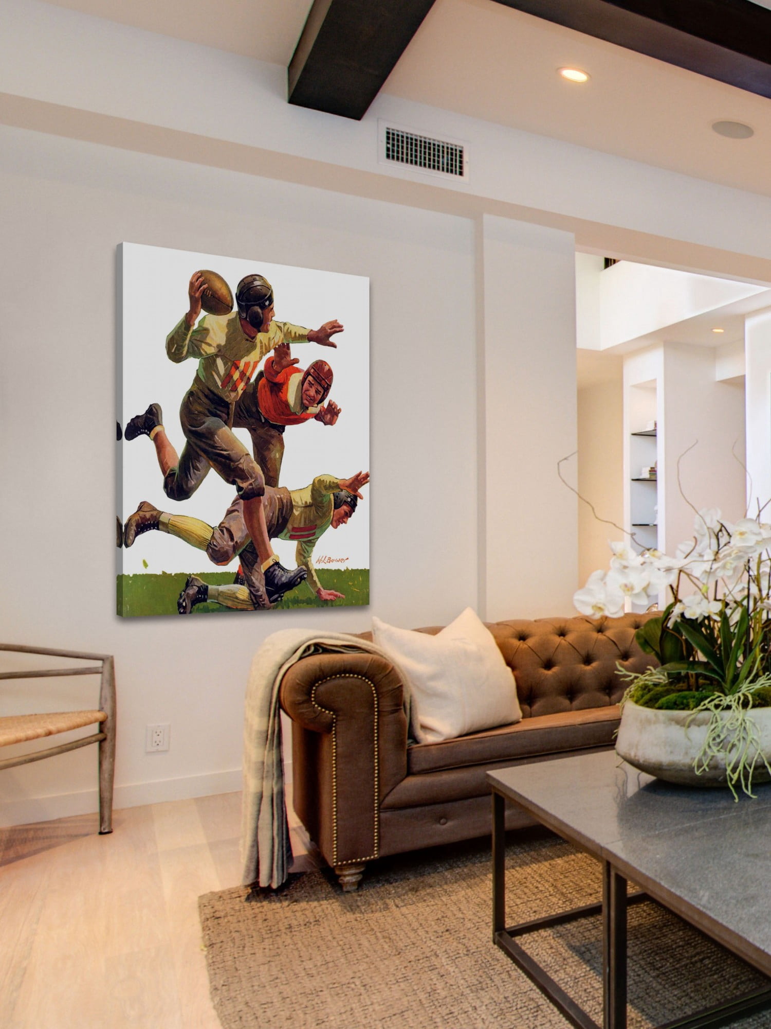 Marmont Hill Quarterback Pass by Maurice Bower Painting Print on Canvas
