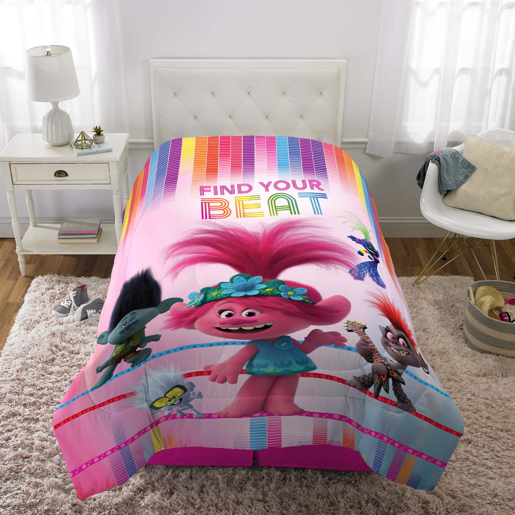 Trolls 2 World Tour 2-piece Comforter and Sham Set Kids Bedding Twin/full for sale online 