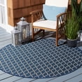 thumbnail image 2 of Safavieh Courtyard Hilbert Geometric Indoor/Outdoor Area Rug, Navy/Beige, 7'10" x 7'10" Round, 2 of 10