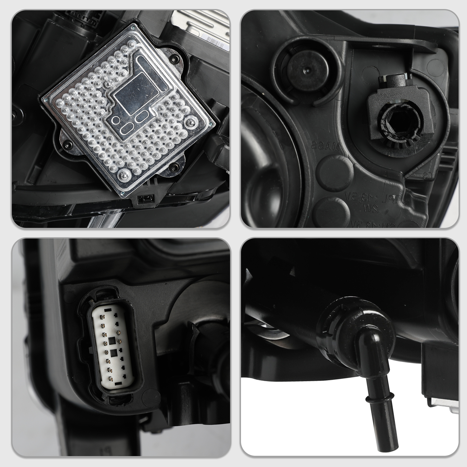 Black Headlights For 2014-2021 Jeep Grand Cherokee w/Bulbs&Ballast HID Lamp LH/RH