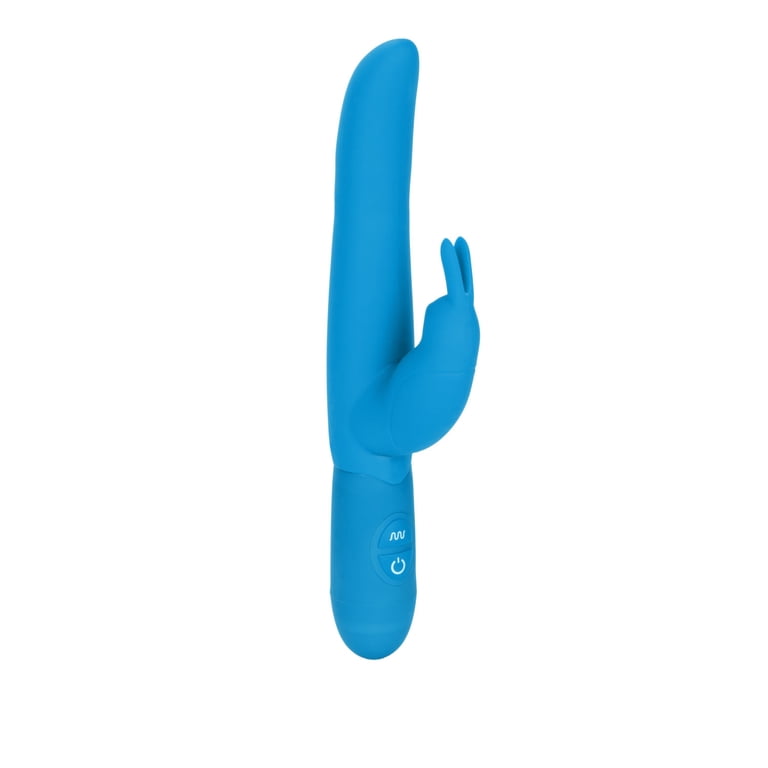 CalExotics 10-Function Bounding Bunny Powerful Dual Motors Silicone Vibrator  - Blue