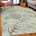 thumbnail image 3 of Floral Decorative Rug, Paisley Flower Classic Turkish Oriental Design Dots and Leafs Illustration, Quality Carpet for Bedroom Dorm and Living Room, 6 Sizes, Pale Green, by Ambesonne, 3 of 4