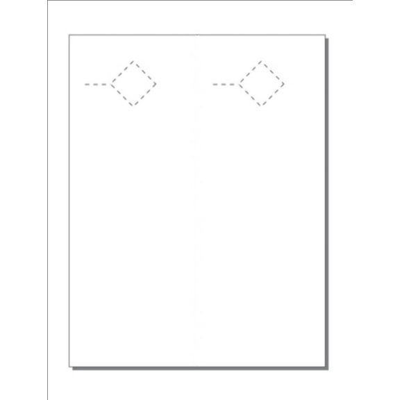 Door Hangers w Diamond-Shaped Holes, 2-UP on 8.5" x 11" White Cvr - 250 Sheets