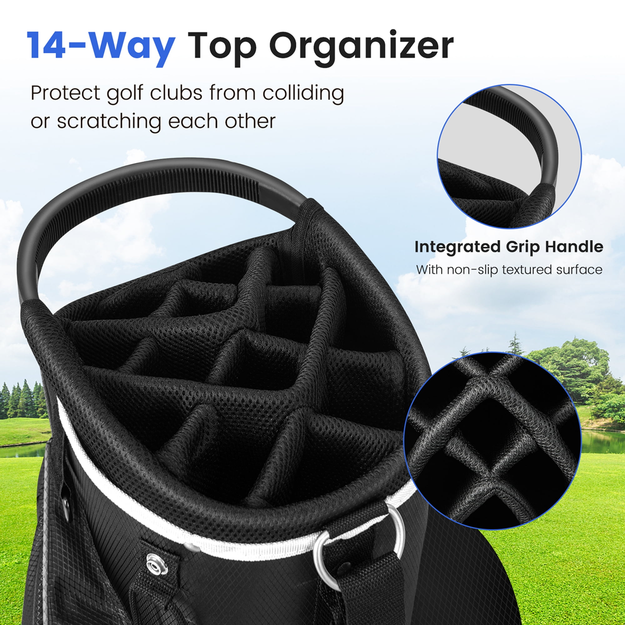 Costway Golf Stand Cart Bag - Thumbnail 3