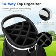 thumbnail image 5 of Costway Lightweight Golf Cart Bag with 14 Way Top Dividers 9 Pockets Rain Hood Cooler Bag Grey, 5 of 10