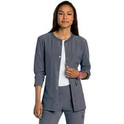 Lynx Women's Snap Front VersaTec™ Warm-Up Solid Scrub Jacket