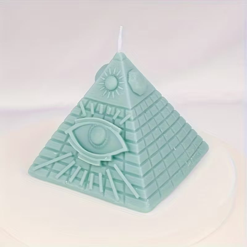 1 piece Egyptian candle mold Egyptian Pyramid with Eye of Power Scented Candle Silicone Mold - Unique irregular shape, suitable for handicrafts and home decoration ornaments silicone mold