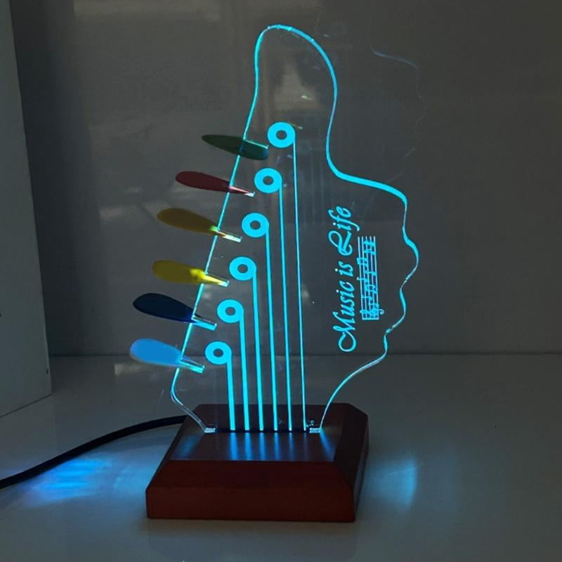 CEORPER Electric Guitar Pick Stand 7 Color Guitar Pick Display with Base for Storage
