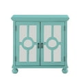 thumbnail image 3 of OakvillePark Newhalem Wood Storage Accent Cabinet, Aqua, 3 of 6