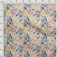thumbnail image 3 of oneOone Cotton Poplin Yellow Fabric Flower Watercolor Craft Projects Decor Fabric Printed By The Yard 56 Inch Wide, 3 of 4