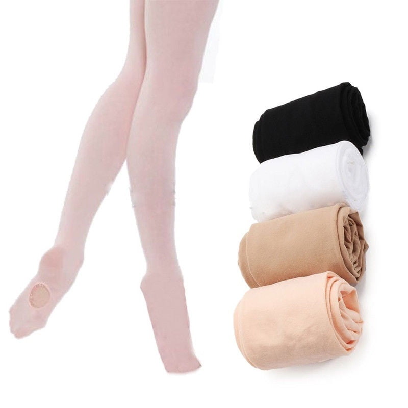 New Bright Girls Kids Footed Tights Stockings Ballet Dance Solid Candy Colors