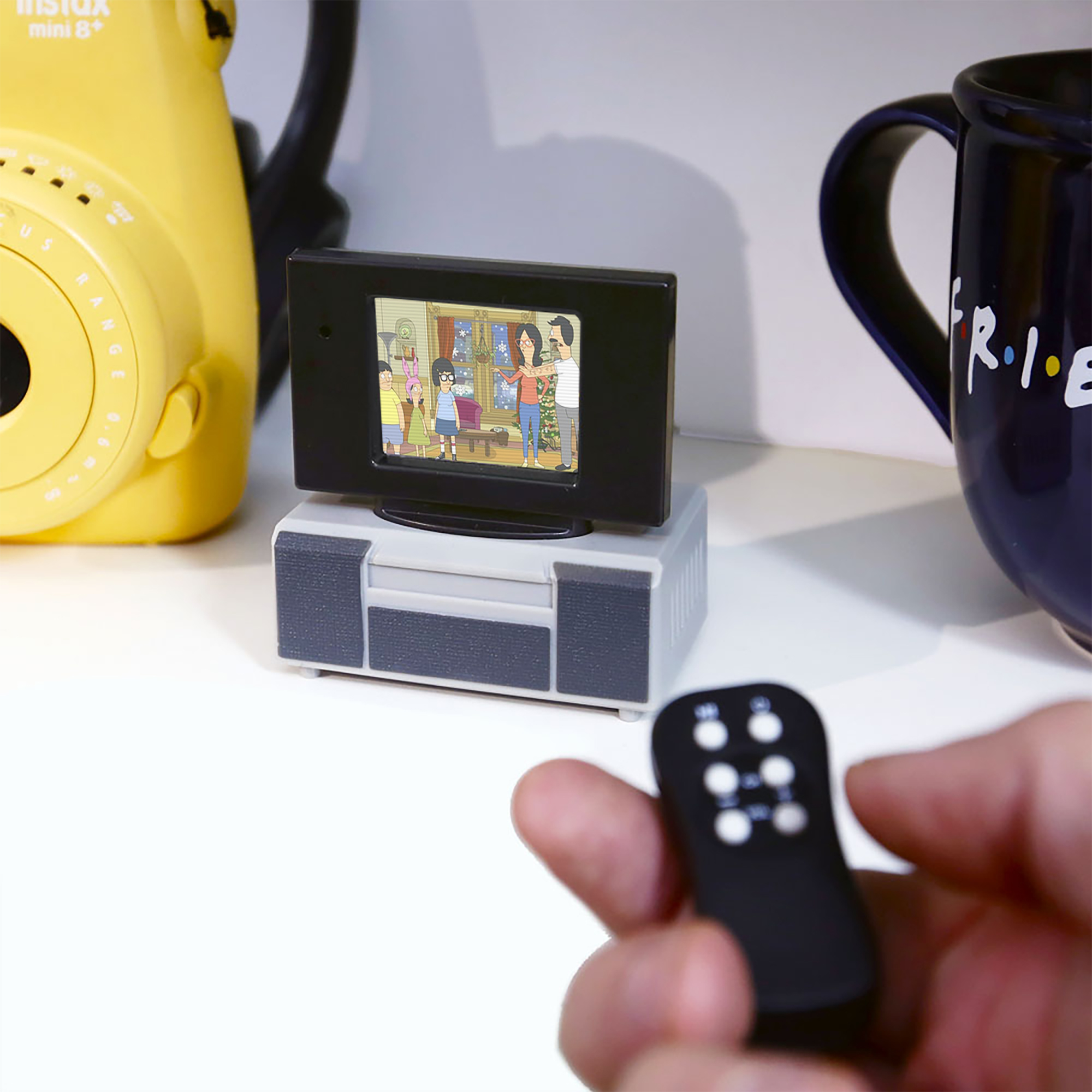 Tiny TV Classics - Bob's Burgers Edition - Collectible Toy - Watch Top Bob's Burgers Scenes on a Real-Working Tiny TV with Working Remote - image 4 of 12