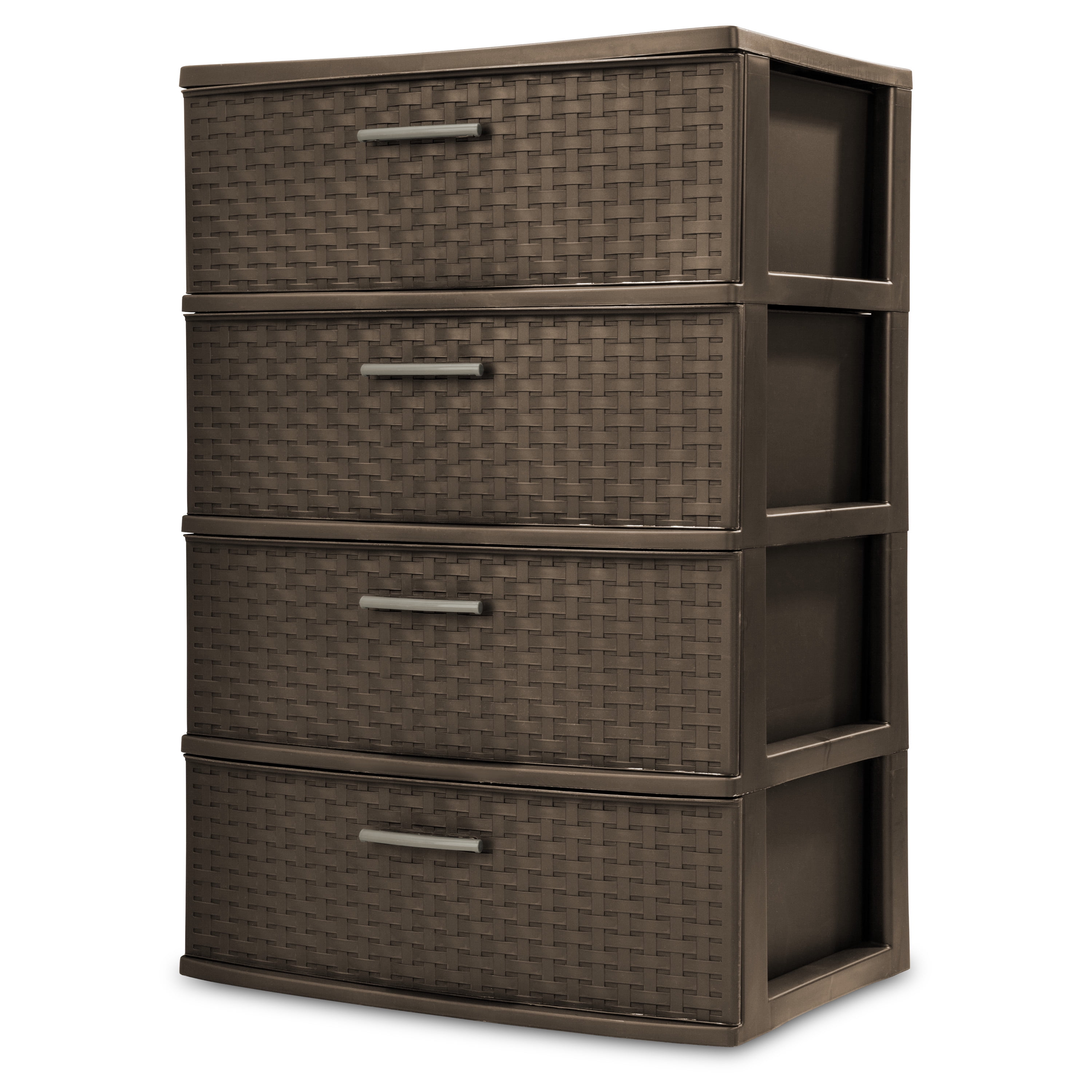 Sterilite 4 Drawer Wide Weave Tower Espresso Walmart Com