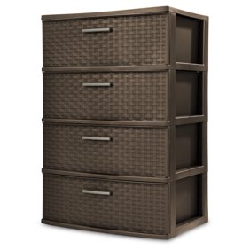 Costway 4 Drawer Fabric Storage Organizer Unit Side Table Dresser