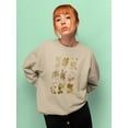 thumbnail image 2 of Antique Floral Grid Ii Sweatshirt Women -Vision Studio Designs, Female Small, 2 of 4