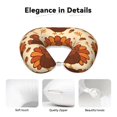 thumbnail image 4 of Memory Foam Travel Neck Pillow For Airplane Car Home Portable Soft Plush Removable Washable Cover Neck Support Pillows Colorful Turkey Pattern, 4 of 8