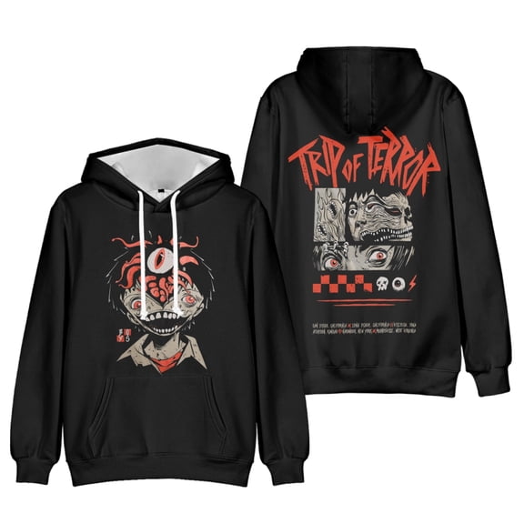 The Boys Merch Trip of Terror Eye Hoodie Long Sleeve Pullovers Unisex Fashion Casual Outfits Graphic