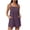 Purple, variant on Rompers for Women Square Neck Sleeveless Lace Trim Loose Fit Bib Overalls Button Strap Casual Summer Short Jumpsuits with Pockets Purple 2XL