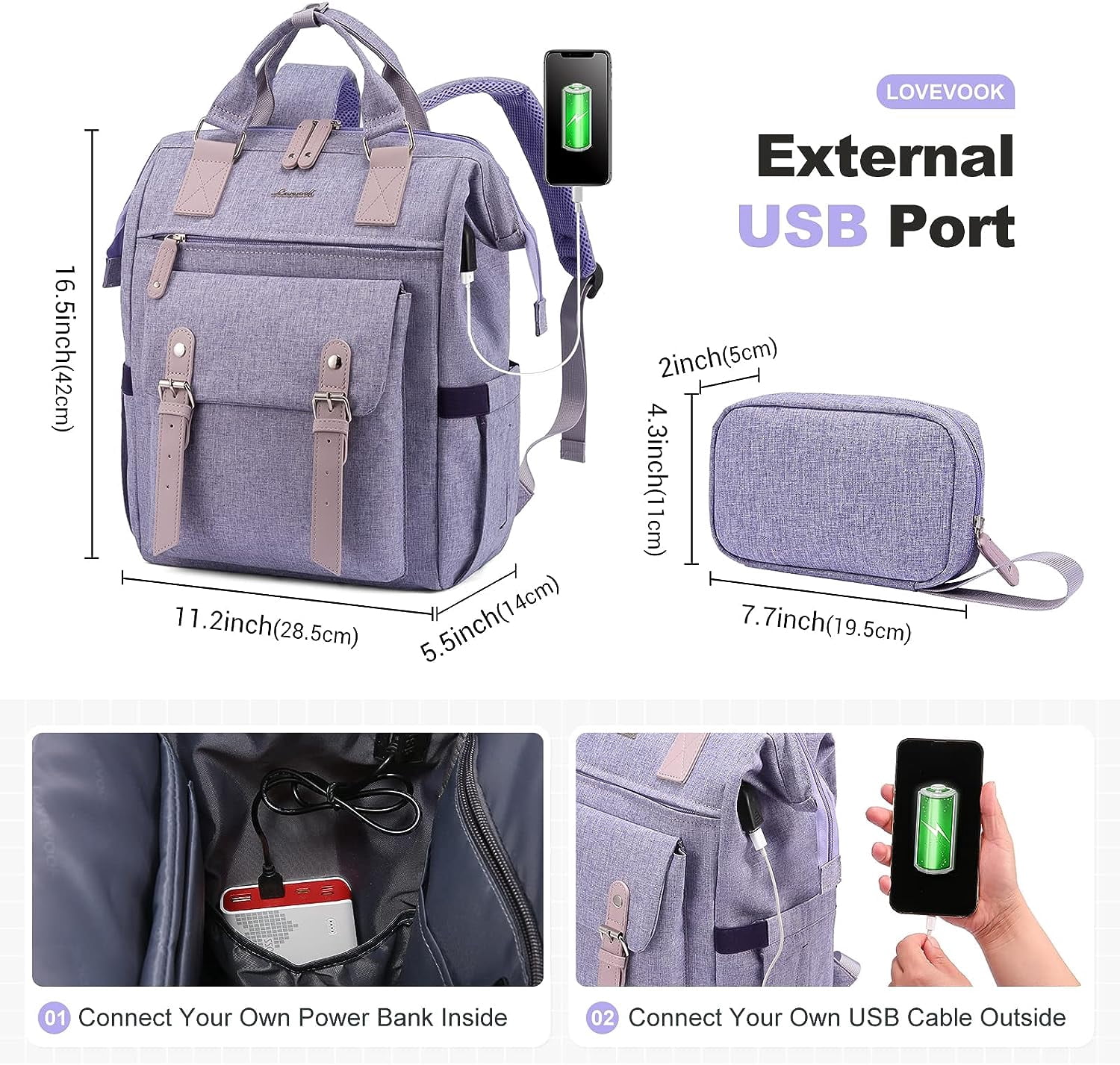 Lovevook Laptop Backpack for Women 15.6",Cute Work Travel Commuter Daypack,Nurse Doctor Teacher Backpack Purses College Computer Bookbag