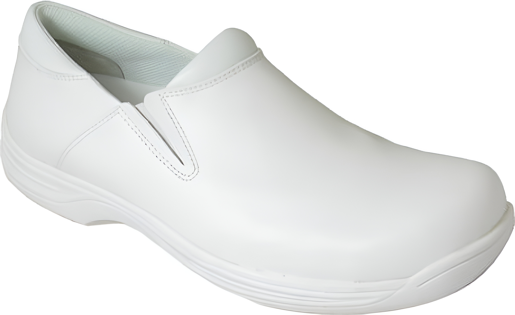 Genuine Grip 4705-10M Mens Slip-Resistant Leather Work Shoe, White