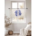 thumbnail image 3 of Purple Succulent Sheer Curtains 54 Inch Long 2 Panels, Green Leaves Ferns Plants Watercolor Light Filtering Rod Pocket Semi Sheer Curtains, Sheer Voile Drapes for Living Room Bedroom, 52"x54", 3 of 5