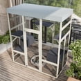 thumbnail image 5 of 70" Catio Outdoor Cat Enclosure, Large Wood Cat House for Multiple Cats, Waterproof Top, Spacious and Secure Cat Shelter Enclosure with Platforms and Resting Box, 5 of 6