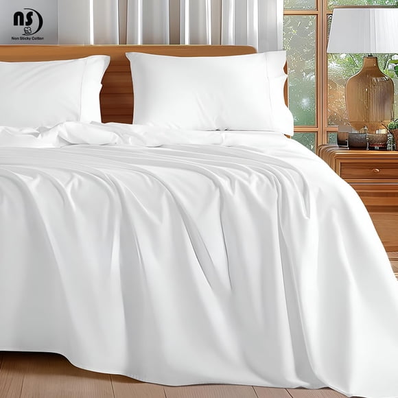 Hotel & Home Collection - 4 Piece Full Size Sheet Set - 400 Thread Count 100% Extra Long Staple Luxurious & Hypoallergenic Bedding - Deep Pocket 15 inches (Taupe Solid)