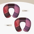 thumbnail image 3 of Travel Pillow Memory Foam, Head Neck Support Airplane Pillow For Traveling, Car, Home, Travel Neck Flight Pillow 12 Inches Palevioletred Buffalo Plaid Check Tartan Scotland_4, 3 of 8