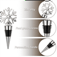 thumbnail image 2 of 8 Pcs Snowflake Wine Stopper Reusable Wine Bottle Stopper Decorative, 2 of 7