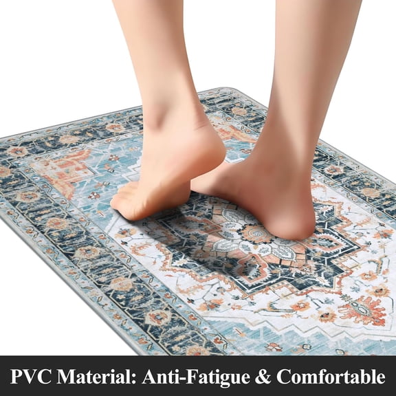 3-Piece Cushioned Kitchen Mats - Anti-Fatigue Non-Slip Waterproof, Comfort Standing Runner for Home & Office